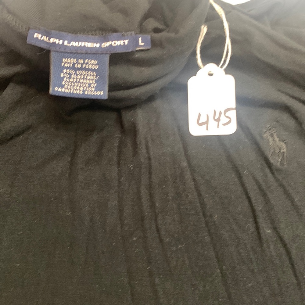 RALPH LAUREN SPORT SIZE L BLACK TURTLE NECK